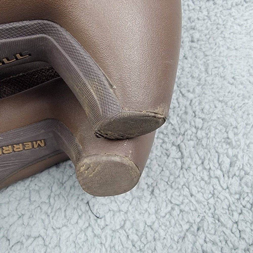 MERRELL Women's Evera Rush Slip on Clogs size 7.5 leather dark brown‎ expresso - Picture 13 of 14
